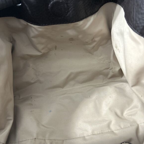 Cole Haan Purse Womens Pebbled Leather Shoulder Bag Bucket Studded Tote Handbag - Picture 6 of 16